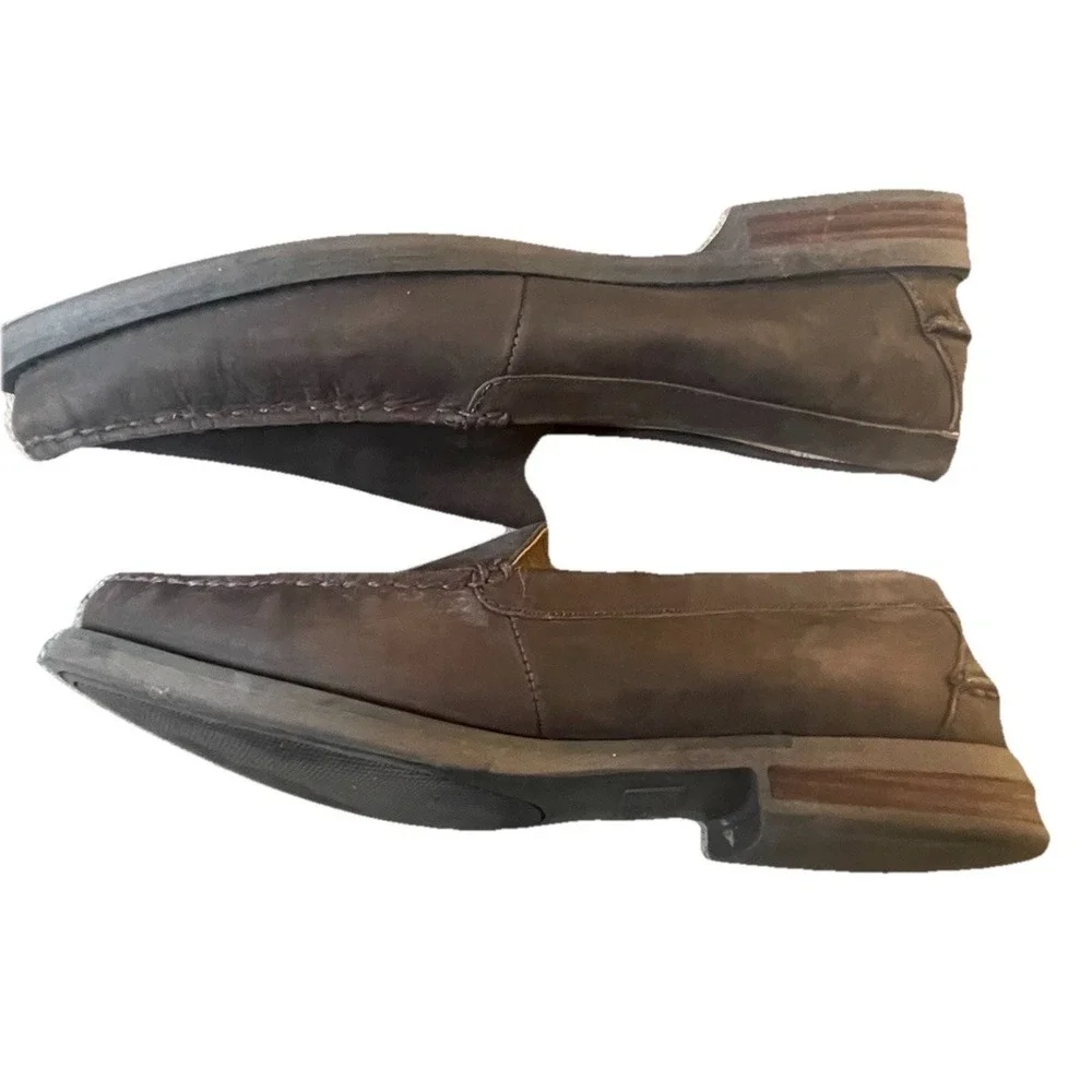 Ralph Lauren Kristoffer Brown Leather Loafers Men's 12D Slip On Dress Shoes